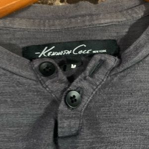 Medium Kennth Cole Grey Long Sleeve Henley